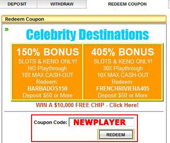 What discount codes are available on casino games